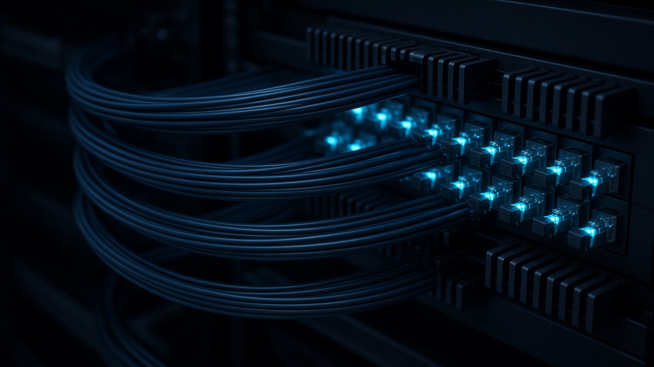 Structured fibre patch panel with ordered cable management